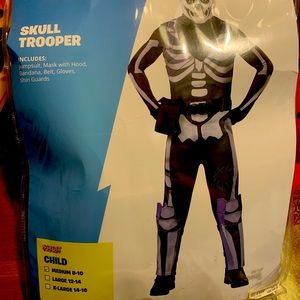Fortnite skull trooper costume size M 10/12